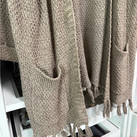 Sonoma Open-Front Cardigan with Fringe Tassels - Picture 4 of 6